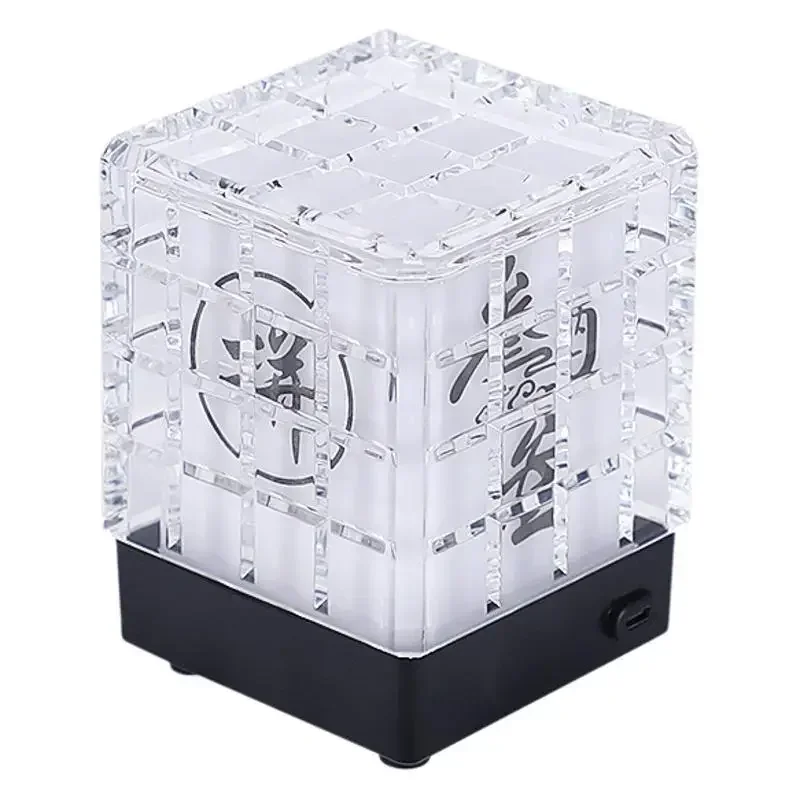 LED charging bar desk lamp KTV decorative acrylic table lamp clear bar night light ambient light Rubik's cube bar lamp