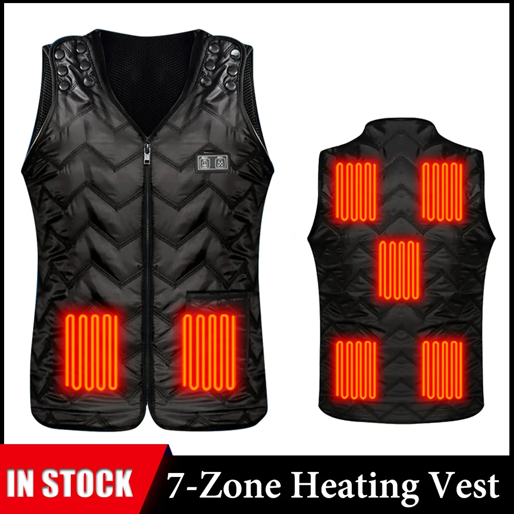 

USB Electric Heating Vest With 7-Zone Heating & Dual-Control Heated Jacket Heating Vest Winter Thermal Clothing Hunting vest