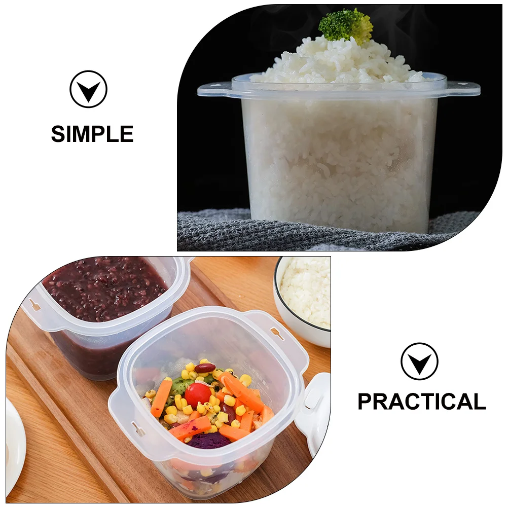 

2pcs Microwave Cooker Portable Box Steamed Rice Bowl For Office Use Washing Container Food Rice Washing Cases Jar