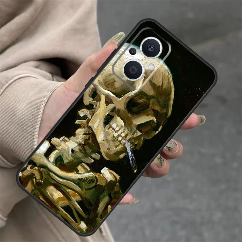 فان جوخ حقيبة الرسم الزيتي لأوبو ، رينو 4z 5z 8t 10 11 pro 11f 7 8 5 6 lite ، ابحث عن x6 x5 pro x2 x3 neo