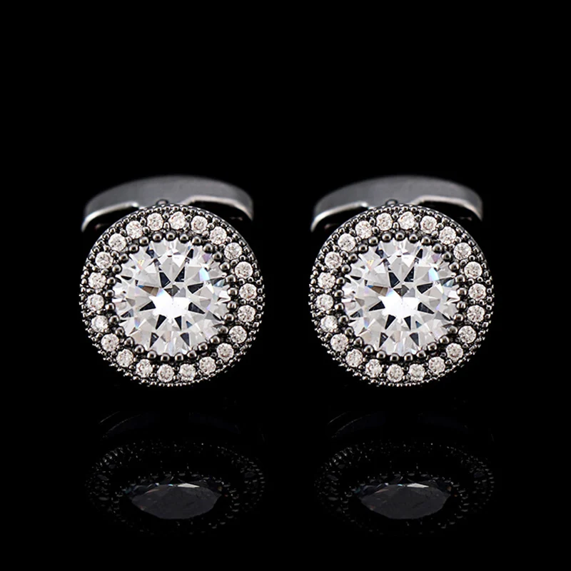 Diamond Cufflinks Shining Gemstone Luxury Cufflinks For Men Suit Shirts Business Souvenir Luxury Cuff Links Wedding Men Jewelry