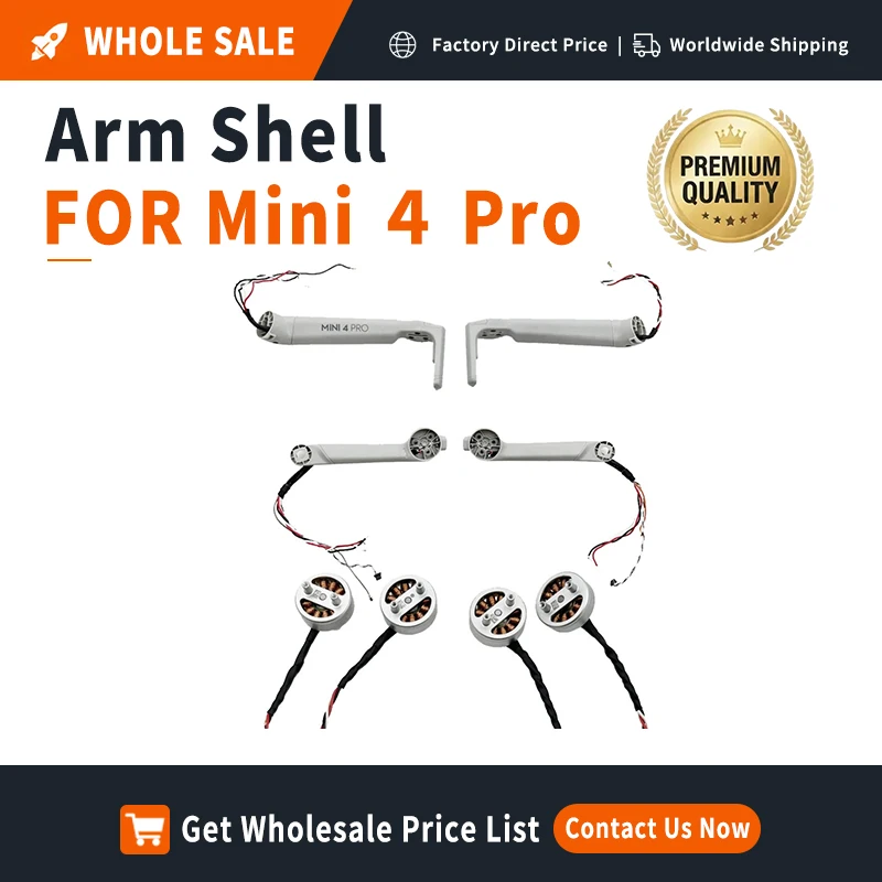Factory Direct Mini 4 Pro Arm Shell for DJI Mini 4 Pro|First Half Arm Shell without Motor Drone Repair Parts Bulk Stock Supplier