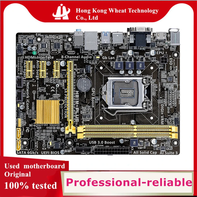 For Intel H81 H81M-PLUS motherboard Used original LGA 1150 LGA1150 DDR3 16GB USB2.0 USB3.0 SATA3 Desktop Mainboard