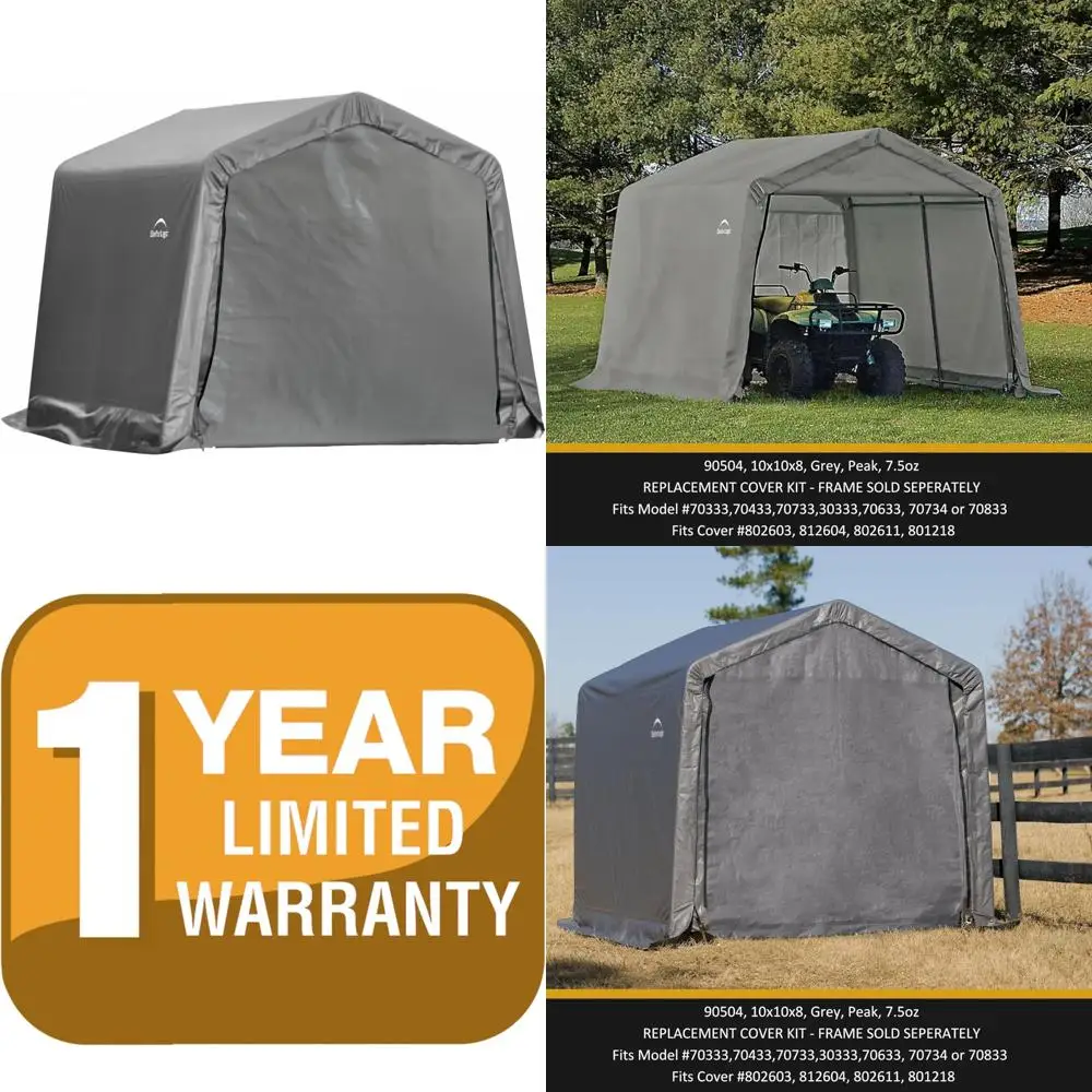 

Комплект сменных чехлов ShelterLogic 10x10x8 Peak Style Grey — без рамки в комплекте (7,5 унций)