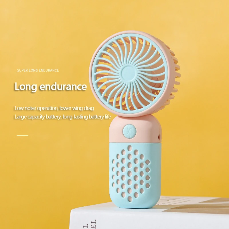 Creative Portable Mini Handheld Fan USB Rechargeable Mute Small Fan Student Outdoor Travel Cooling Fan