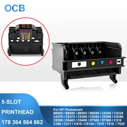 178 364 564 862 564XL 5-Slot Printhead Print Head For HP 7510 7515 D5460 D7560 B8550 C5370 C5380 C6300 C6380 D5400 D7560 C310a