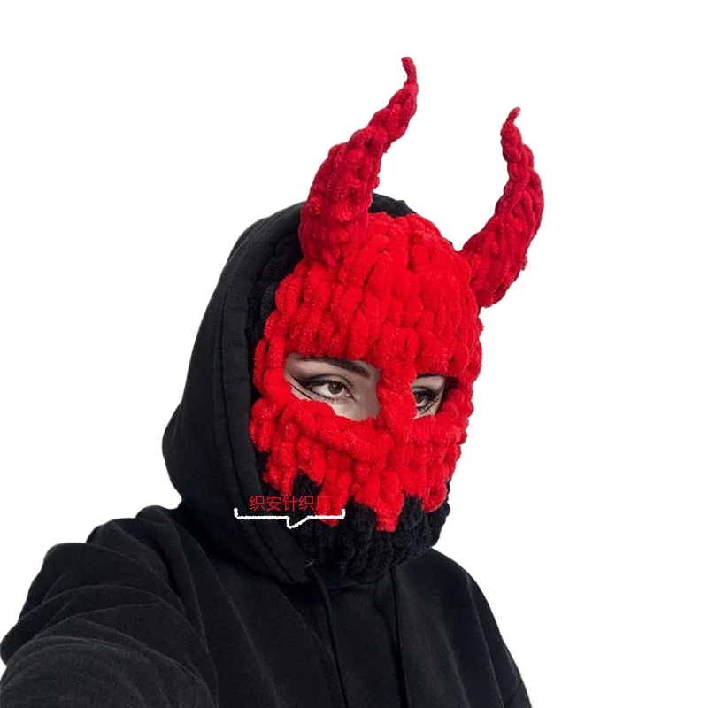 

Winter new thickened personalized mask warm travel fleece headgear sweet cool wind rabbit ears Motorcycle Balaclavas & Tubes