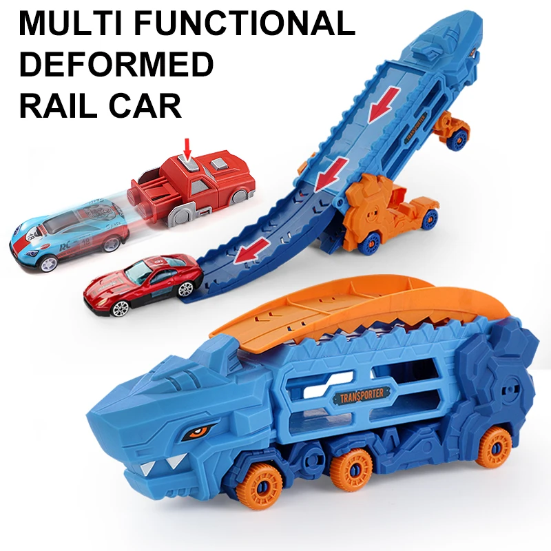 Transform toy car, catapult toy car combination - color box packaging - suitable for boys and girls as gifts