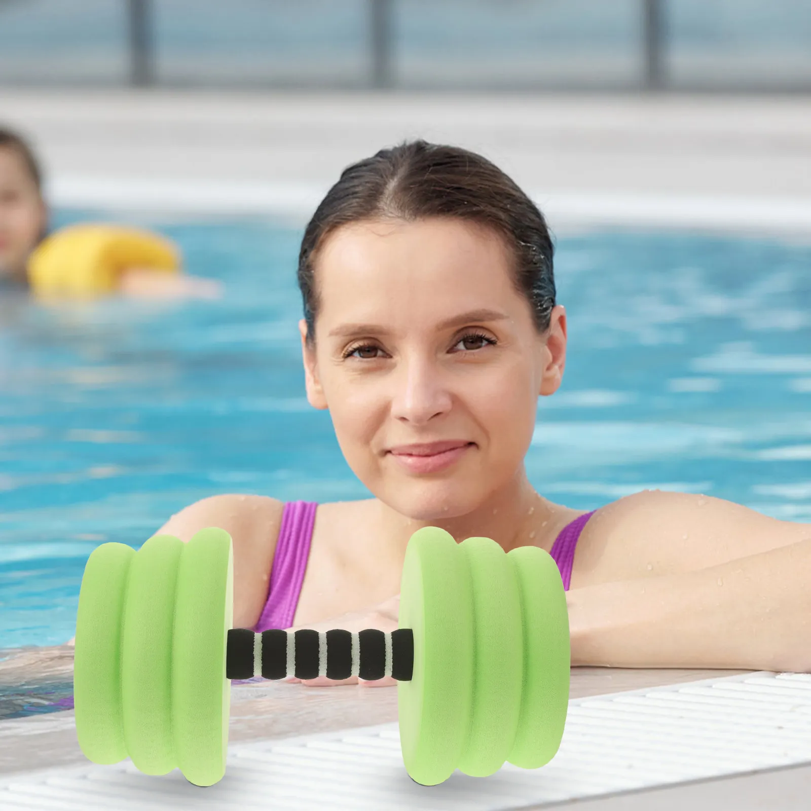 Pool Dumbbell for Water Aerobics Floating Lightweight Design Improves Balance Coordination Muscle Strength Water Fitness