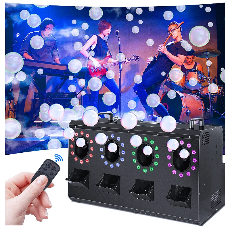 

SHTX LED Rgbw 4in1 Color 1500W Bubble Machine with Smoke for Outdoor Wedding Party Stage Event Fog Bubble Machine