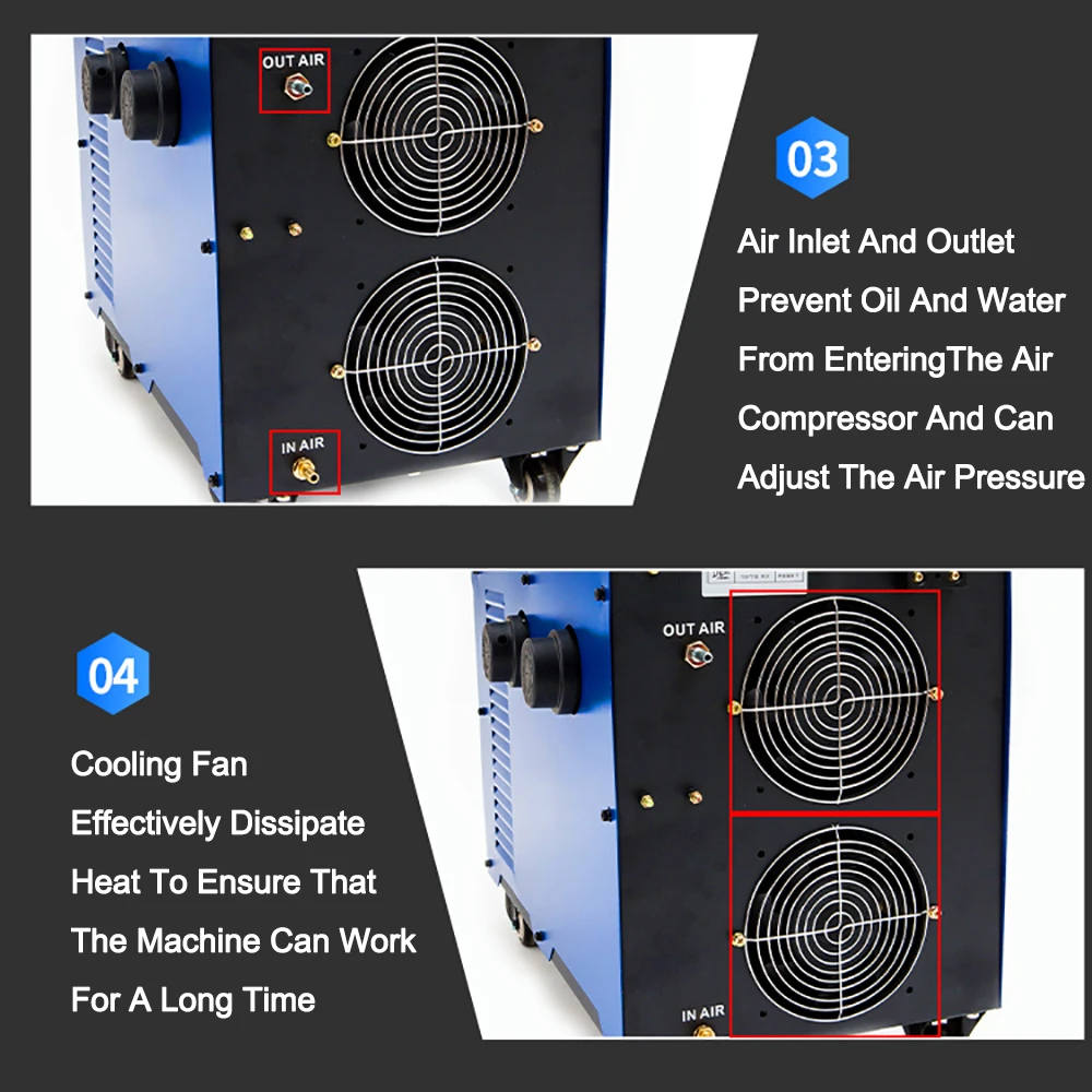 LGK-120 Plasma Cutting Machine Built-in Air Compressor 120A Plasma Welders 380V Dual Module Air Plasma Cutting Welding Machine