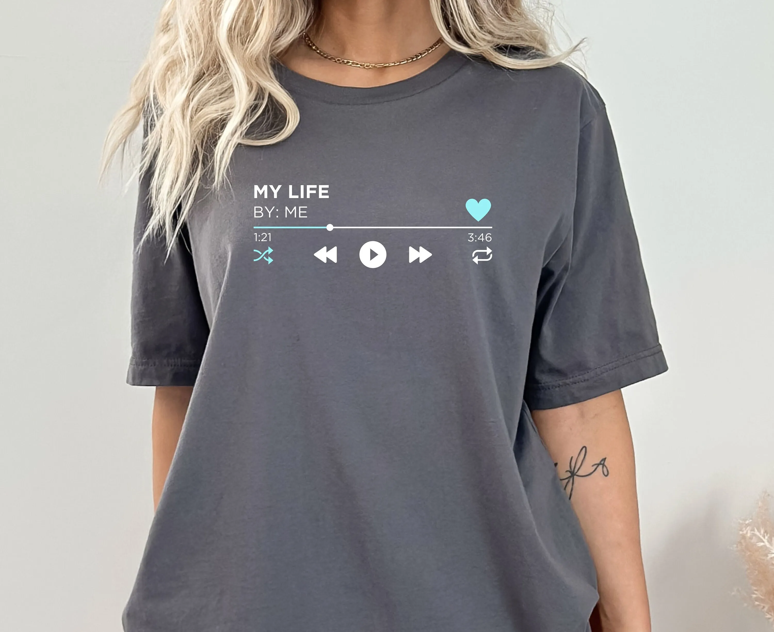 Track My Life T Shirt Music For Her Him Trendy Shirtn Playlist Cute