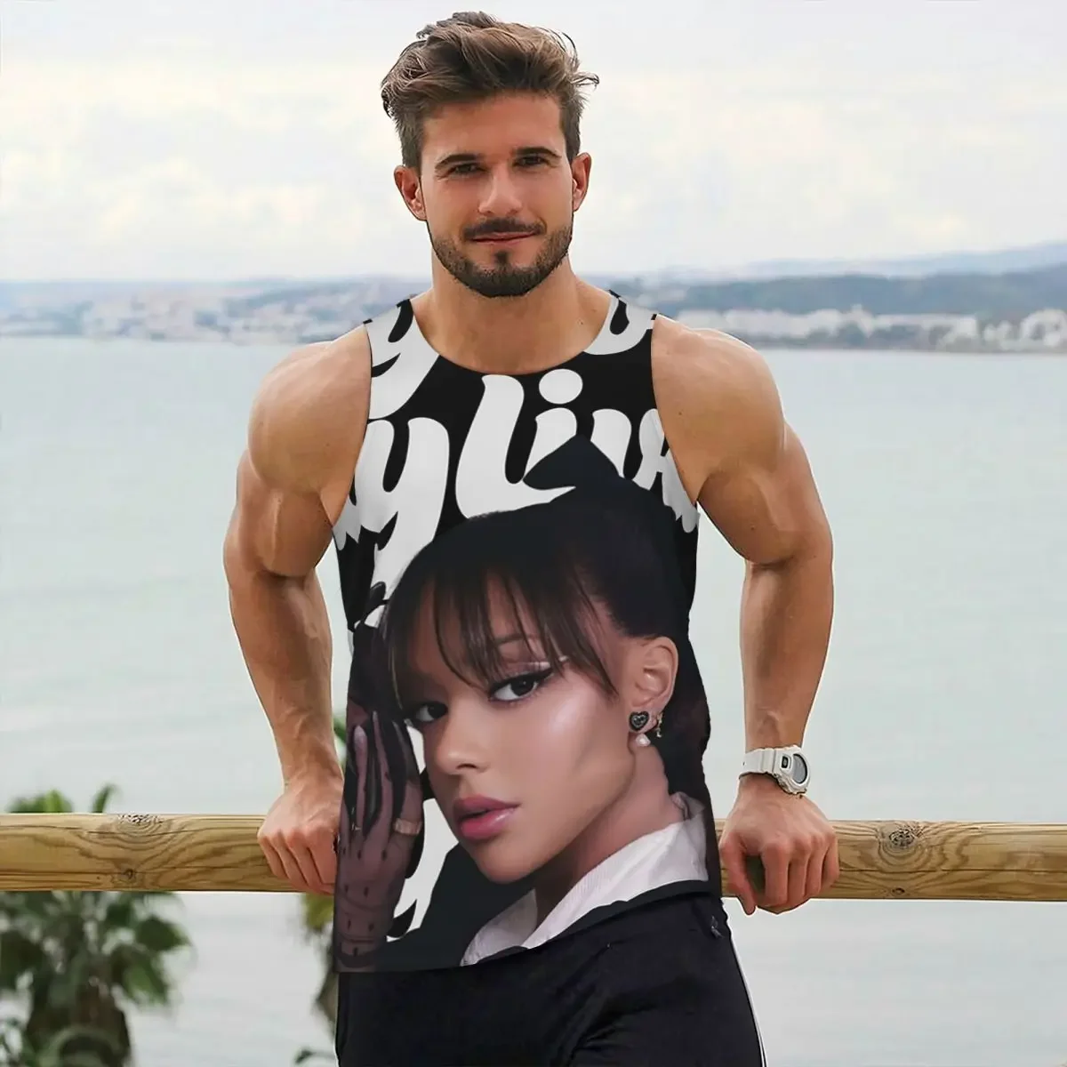Pop Art Ayliva In Liebe Gym Tank Bodybuilding Vest Fitness Sleeveless Tops Quick Dry Men Workout Sports Clothing