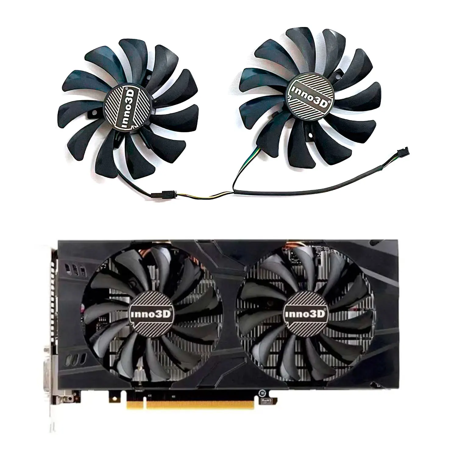 2pcs/set P106 GTX 1060 GPU VGA cooler For MSI GeForce GTX1060 GTX-1060-6GT-OC INNO3D GTX 1060 Fan video Graphics Card cooling