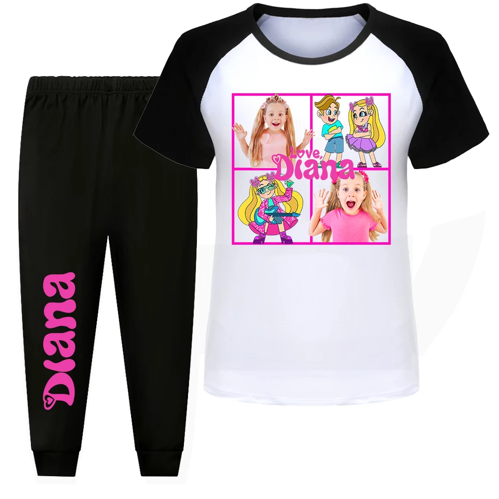 Diana y Roma Pijamas Junior Ropa de niña Ropa de hogar Ropa de niña adolescente Recuerdos de cumpleaños para niños Parte superior e inferior para niños