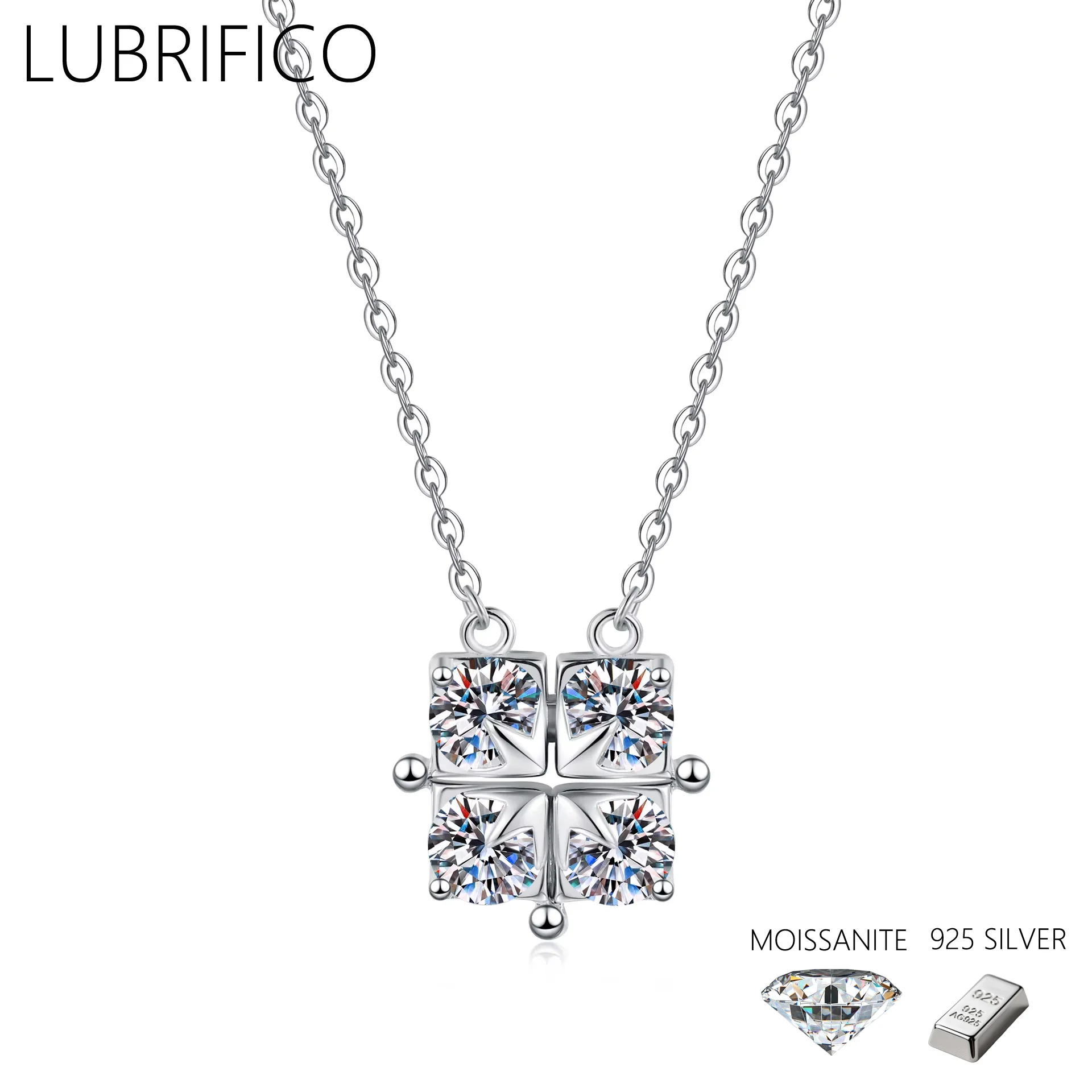 

2.0 Ct D Color Moissanite Octagram Shape Necklace 925 Sterling Silver Lab Diamond Pendant Women Gifts Wedding Fine Jewelry