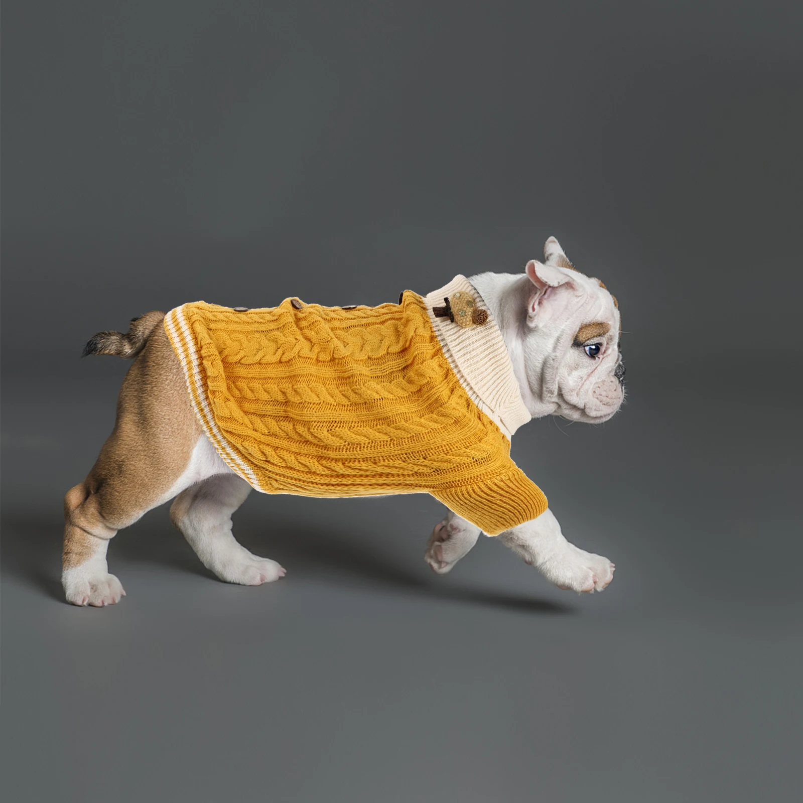 

High-neck Pet Sweater Male Dog Clothes Sweaters Winter Doggie Puppy Clothing Knitted Fabric Small Doggy for Apparel