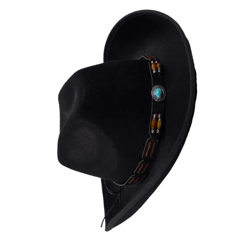 

652F Wide Brim Cowboy Hat Disco Hat for Bachelorette Party Stage Dancing