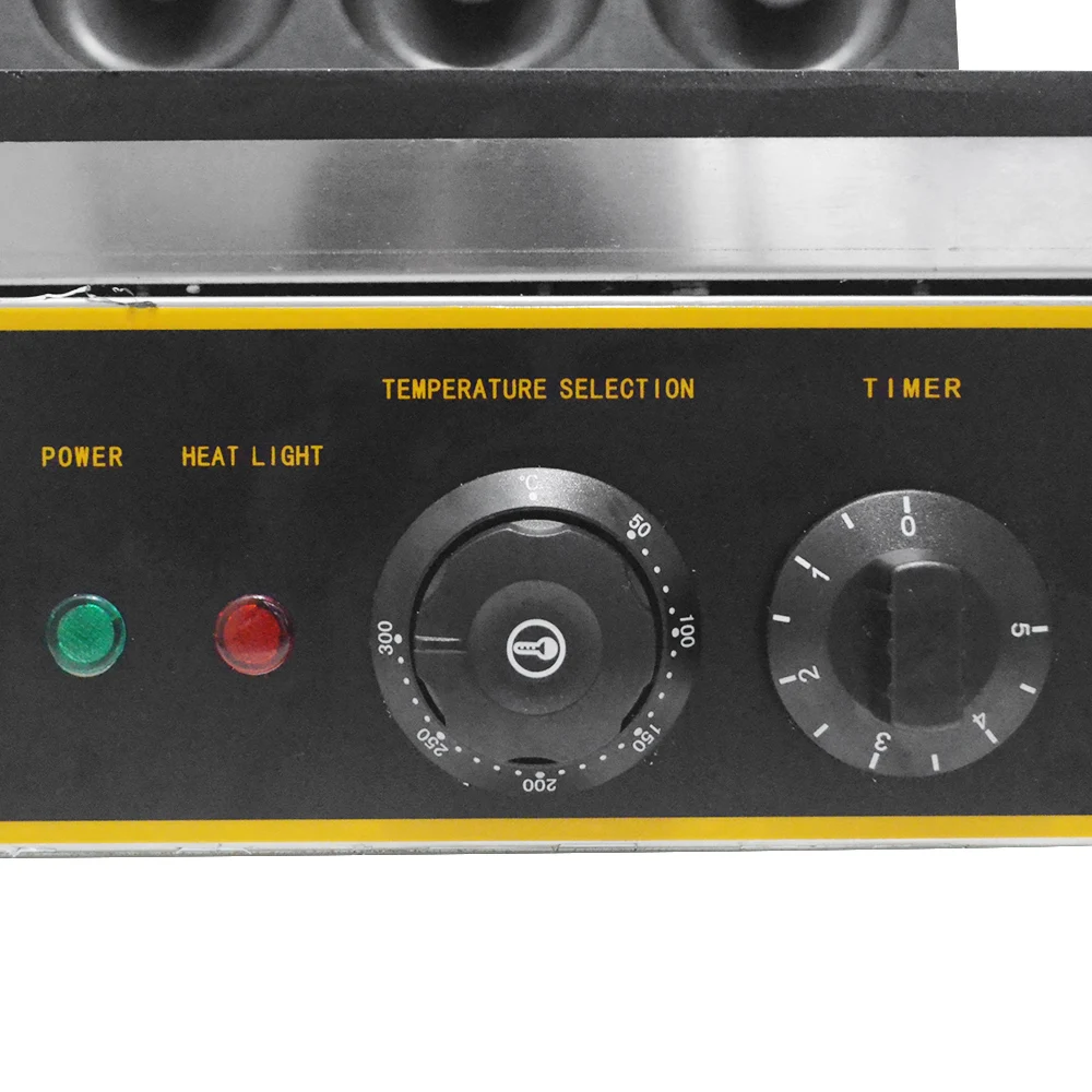 XEOLEO 상업용 도넛 메이커 6개 도넛 제조기 전기 1500W 자동 스테인레스 스틸 원형 링 도넛 와플