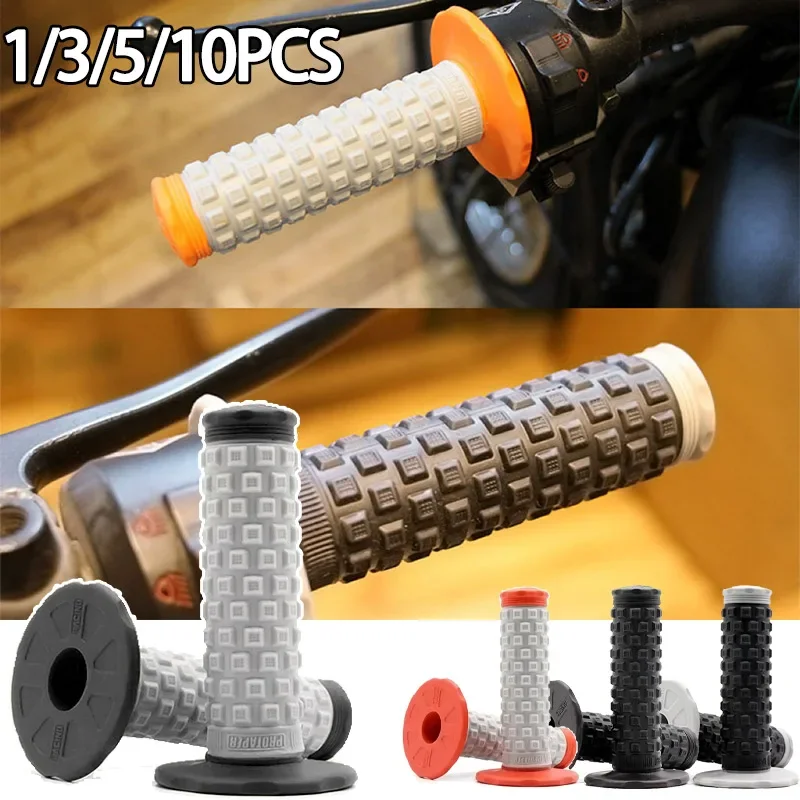 

Мотоциклетная ручка, велосипедные ручки для бездорожья, 7/8 дюйма, резиновая ручка для велосипеда, ручка для руля, гелевая тормозная ручка, резиновая дроссельная заслонка, стержень 22 мм, 1-10 шт.