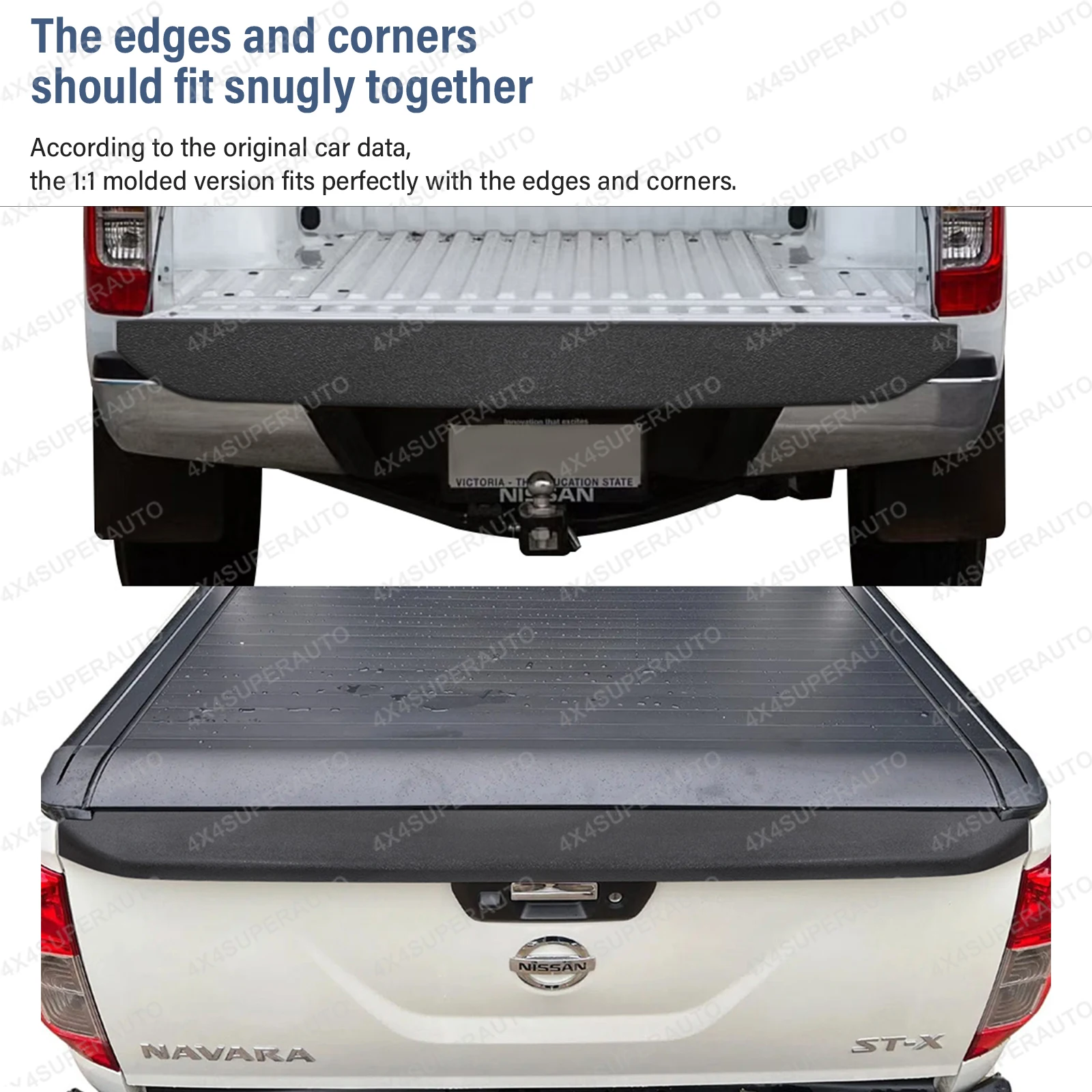 Tailgate Cover Rail Guard Trim Protector For Nissan Navara 2014-2020 Frontier NP300 D23 ABS Pickup Truck Car Styling Accessories