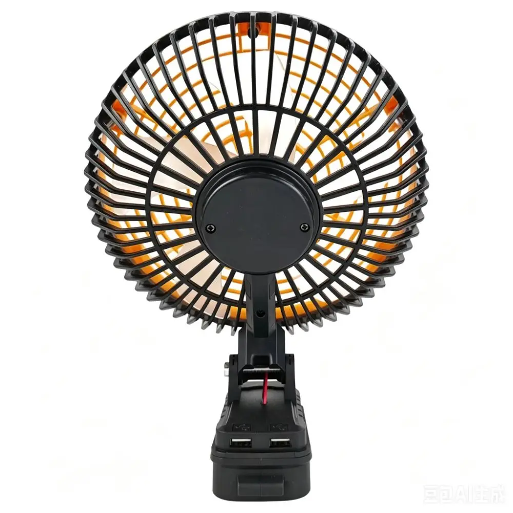 8 Inch Lithium Battery Fan Foldable Brushless Motor Cordless Fan with USB Port Lightweight for Makita/Dewalt/Milwaukee