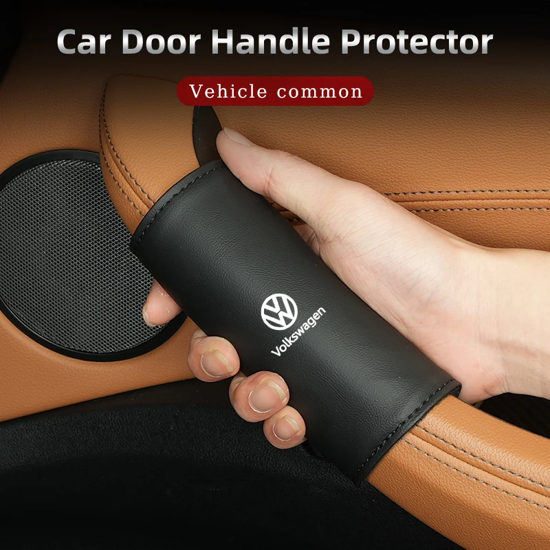 Car Door Inner Handle Protective Cover Leather Protector Case For Volkswagen VW Passat Golf Tiguan Polo Scirocco Jetta Touareg