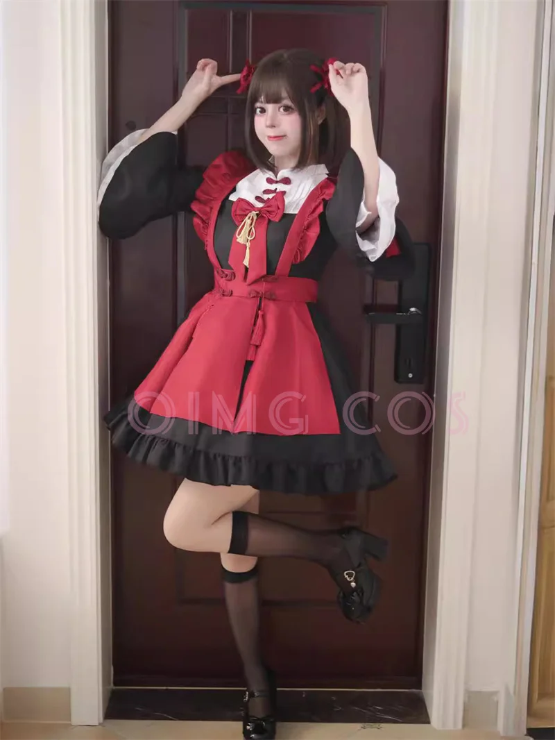 

Китайский весенний фестиваль LOLITA, одежда для горничной, одежда для горничной, одежда для выступлений COS, платье для кофейни