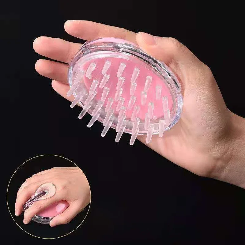 Silicone Shampoo Brush Head Scalp Massage Comb Scalp Head Body Massage Brush Bath Spa Slimming Salon Hairdressing Tool