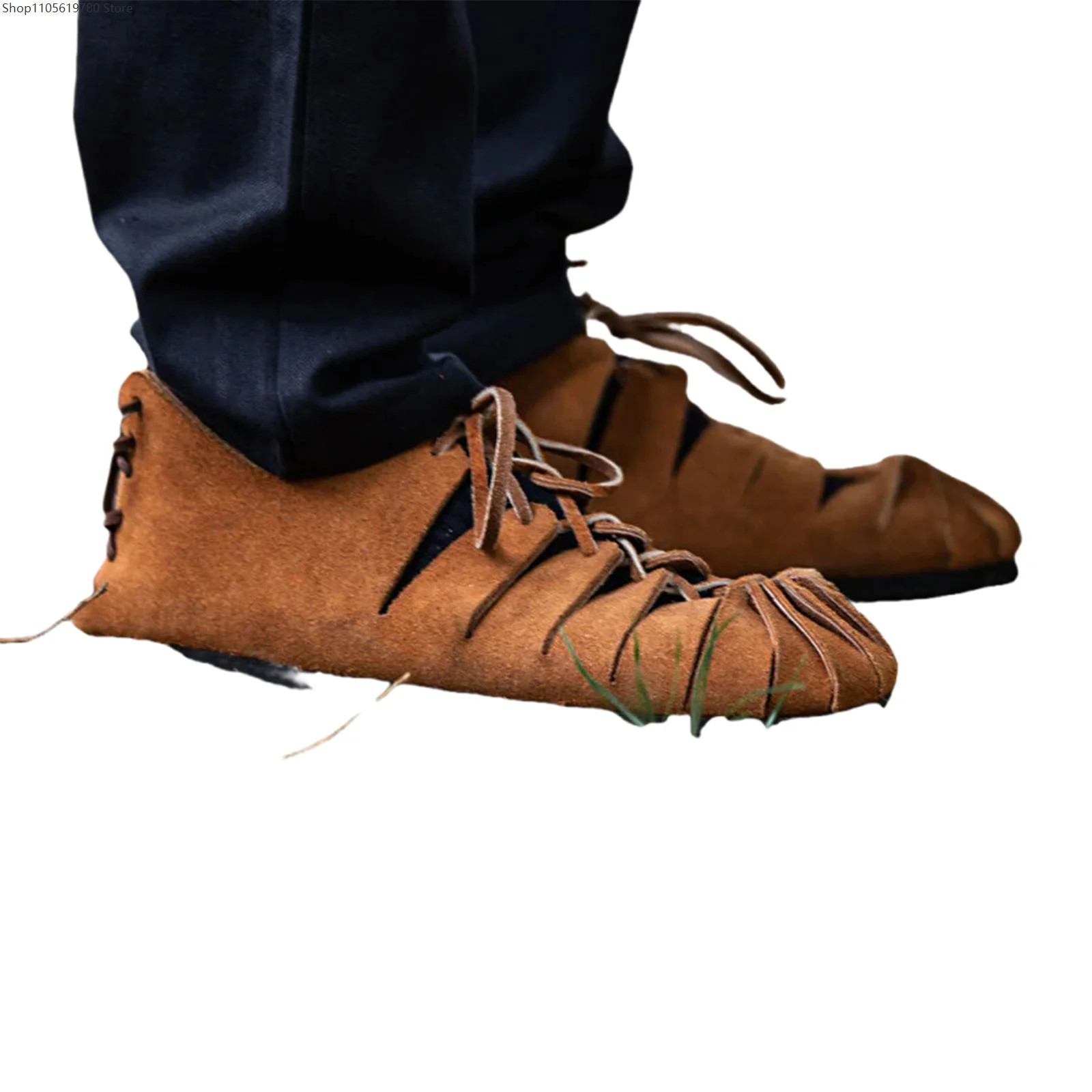 Medieval Gothic Elf Witch Lace Up Hollow Out Lolita Shoes For Women Men Cosplay Party Knight Boots Halloween Costume Props 2026