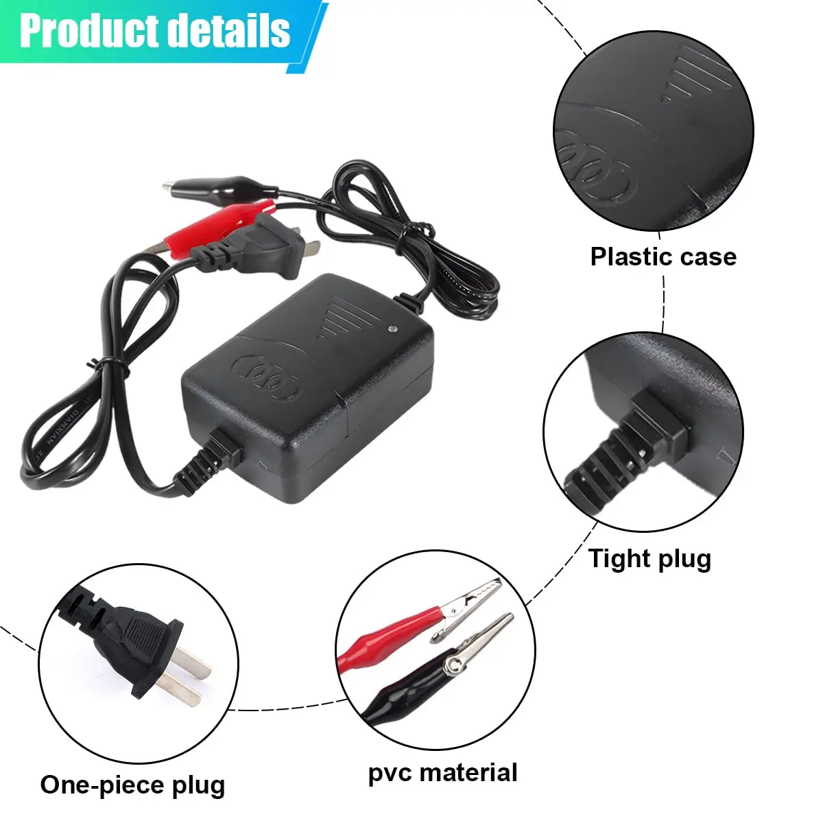 

Герметичное зарядное устройство для свинцово-кислотных аккумуляторов 12 В, 1300 мА, автоматическое устройство для обслуживания автомобилей, мотоциклов, квадроциклов, лодок