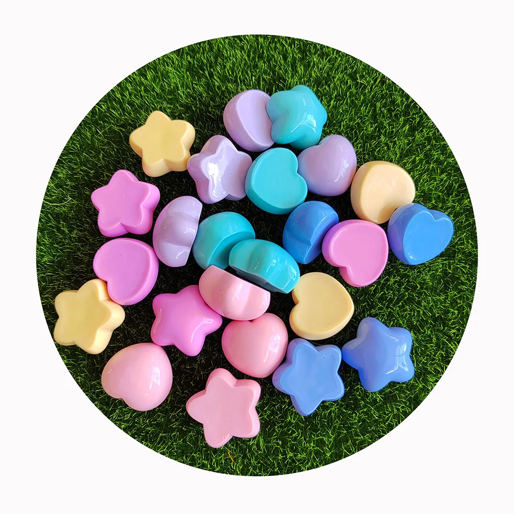 

Colorful Heart Star Series Resin Flat Back Cabochons For Hairpin Scrapbooking DIY Jewelry Craft Decoration Accessories