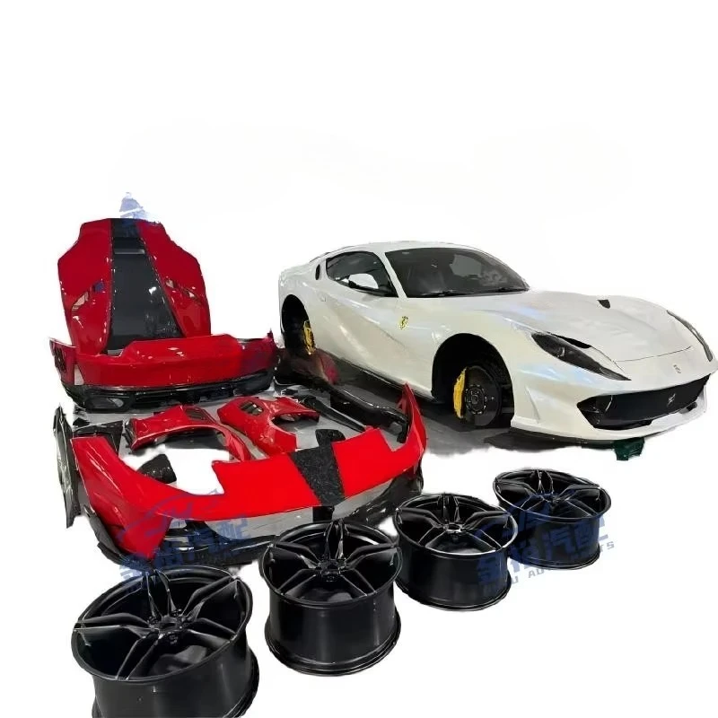 Full Set Carbon Fiber Side Skirt Rear Diffuser Body Kit for 812 Superfast OEM Style Exterior Body Parts Trims