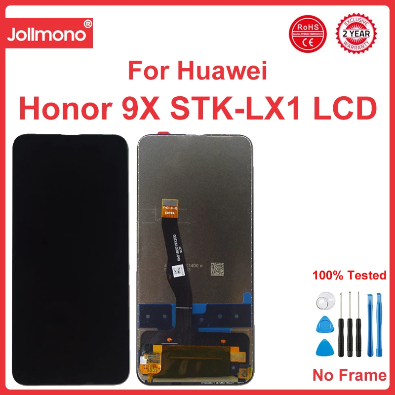 6.59''  For Honor 9X 9 X premium global edition STK-LX1 STK-L22 LCD Display Touch Screen Digitizer Assembly+Frame