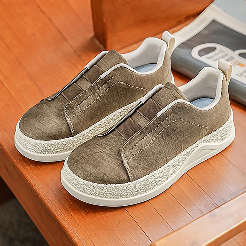 

Male Sneakers 2026 Elastic Band Oxford Cloth Men's Breathable Platform Summer Casual Shoes Lightweight Skateboard Mesh Shoes