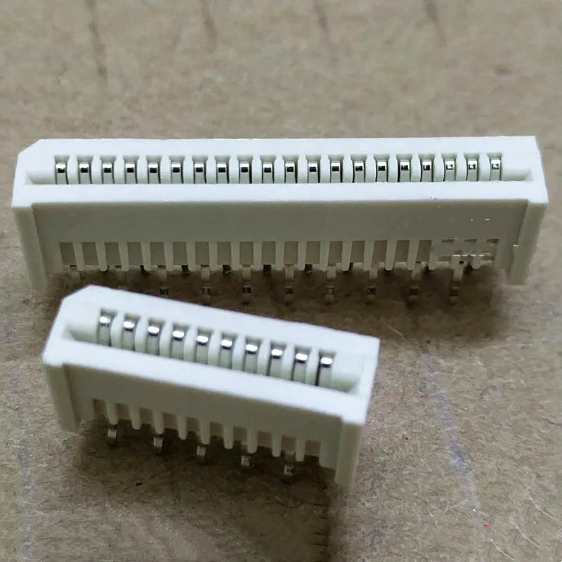 10 قطعة 1.25 مللي متر الملعب من جانب واحد الاتصال FFC/FPC مرنة كابل مسطح المقبس صف مزدوج مستقيم التوصيل مستقيم دبوس مقفلة Connecto