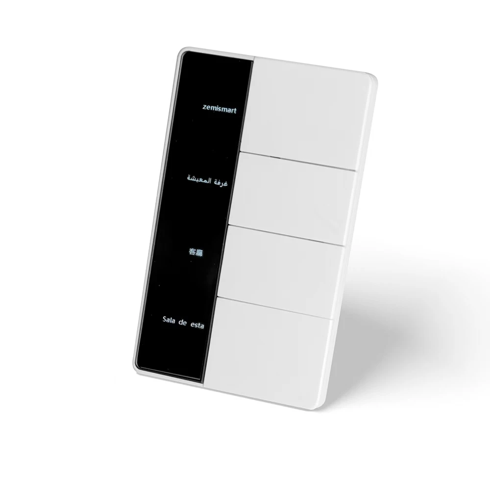 

Zemismart DIY Name Smart Wall Switch Push Button 1 2 3 4 Gang Zigbee Switch Smart Life Google Home Smart Home Products