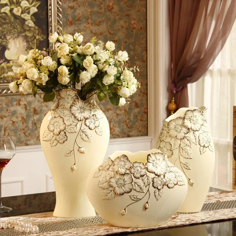 

Luxury Chinese Classic Antique Ceramic Enamel Flower Vases Green Vase Craft Home Decoration