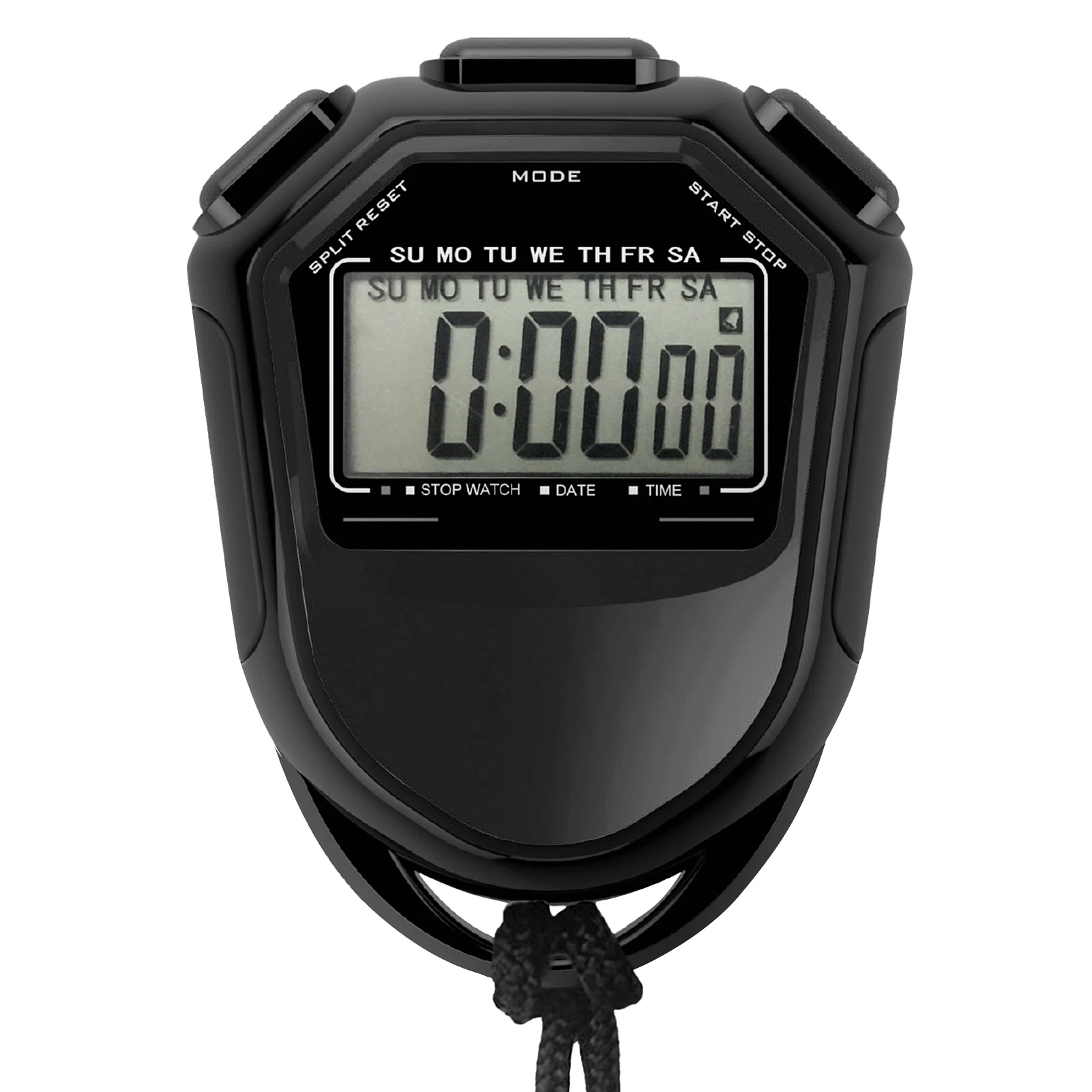 Waterproof Stopwatch Digital Handheld LCD Timer Chronograph Sports Counter with Strap for Swimming Running Football Training