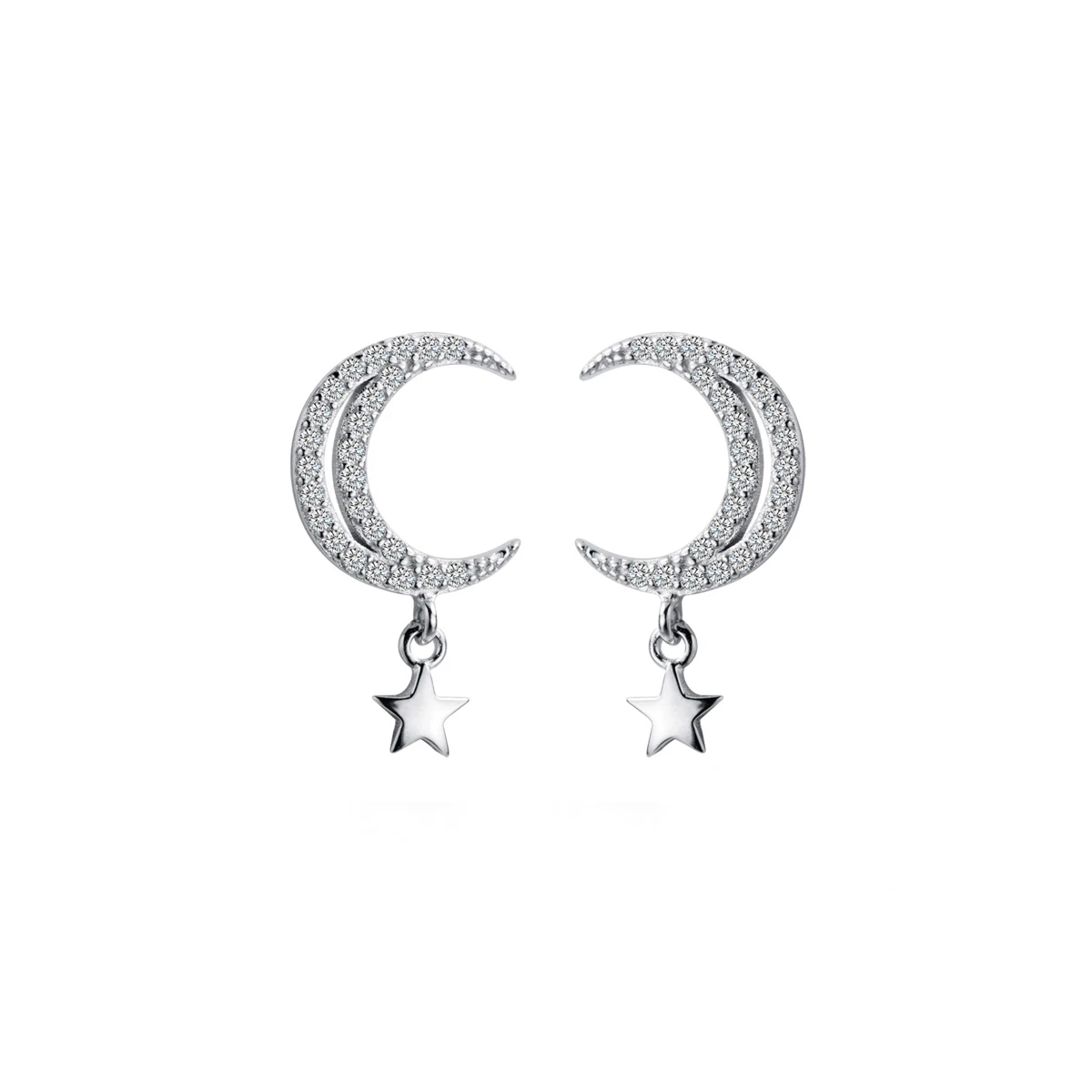 موديان-أقراط من الفضة الإسترليني عيار 925 على شكل قمر ، مجوهرات راقية ، زركونيا مكعبة ، زركونيا ، زيركونيت ، زركونيا ، زركونيت ، نمط كوري