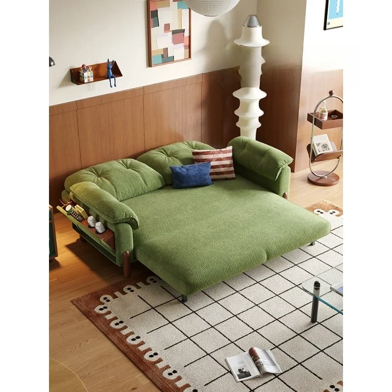 Soybean milk sofa bed retractable folding integrated dual-purpose living room sofa bed