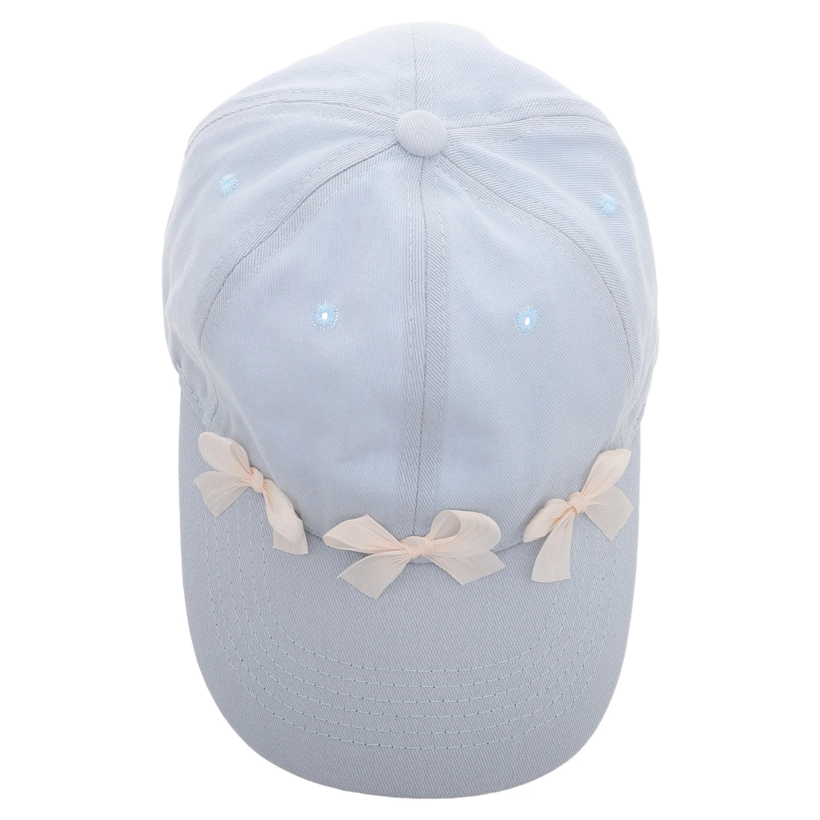 

Women Bow Tie Baseball Cap Wide Brim Sun Protection Adjustable Breathable Fabric Hat Casual Outdoor Sports Ball Cap