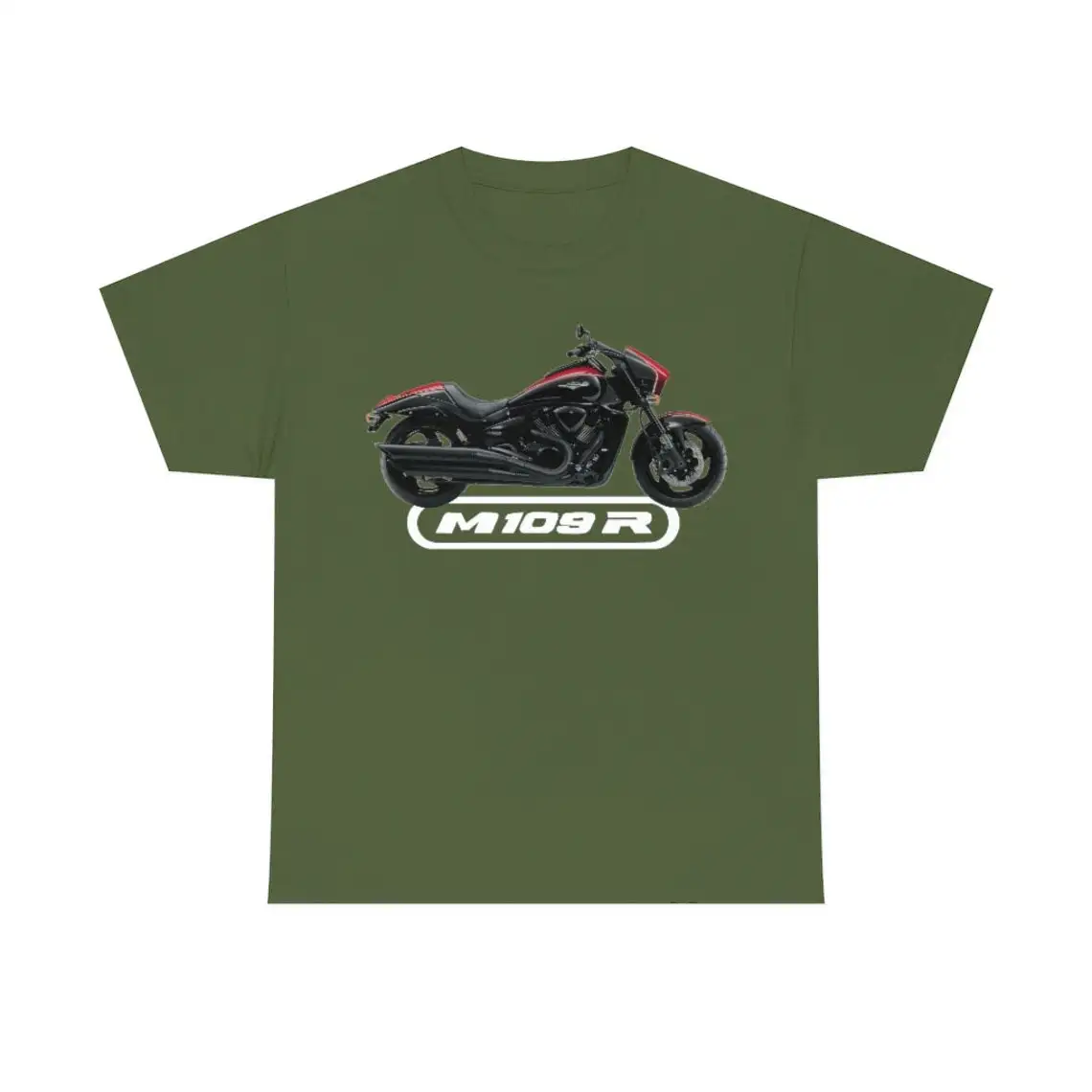 Intruder M109R Heavy Cruiser Motorbike Muscle Motorcycle T-Shirt 100% Cotton O-Neck Summer Short Sleeve Casual Mens T-shirt