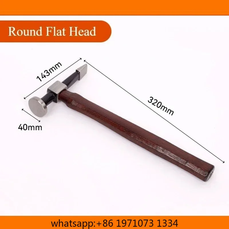 High-carbon Steel Multifunctional Sheet Metal Hammer Professional Car Repair Tools Wood Handle Hammer Woodworking Hand Tools