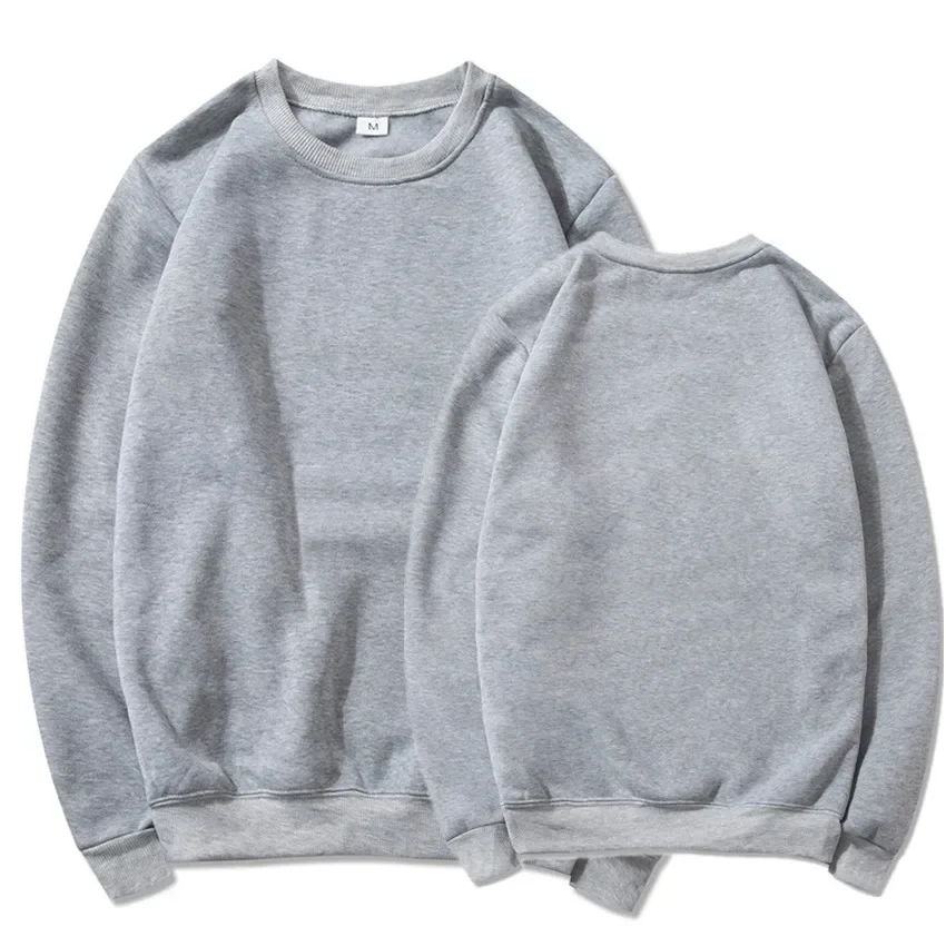 Einfache Rundhals-Sweatshirts für Herren und Damen, Frühling und Herbst, warme, bequeme, mit Fleece gefütterte Pullover-Oberteile, sportliche, lässige, locker sitzende Pullover – Detail 21
