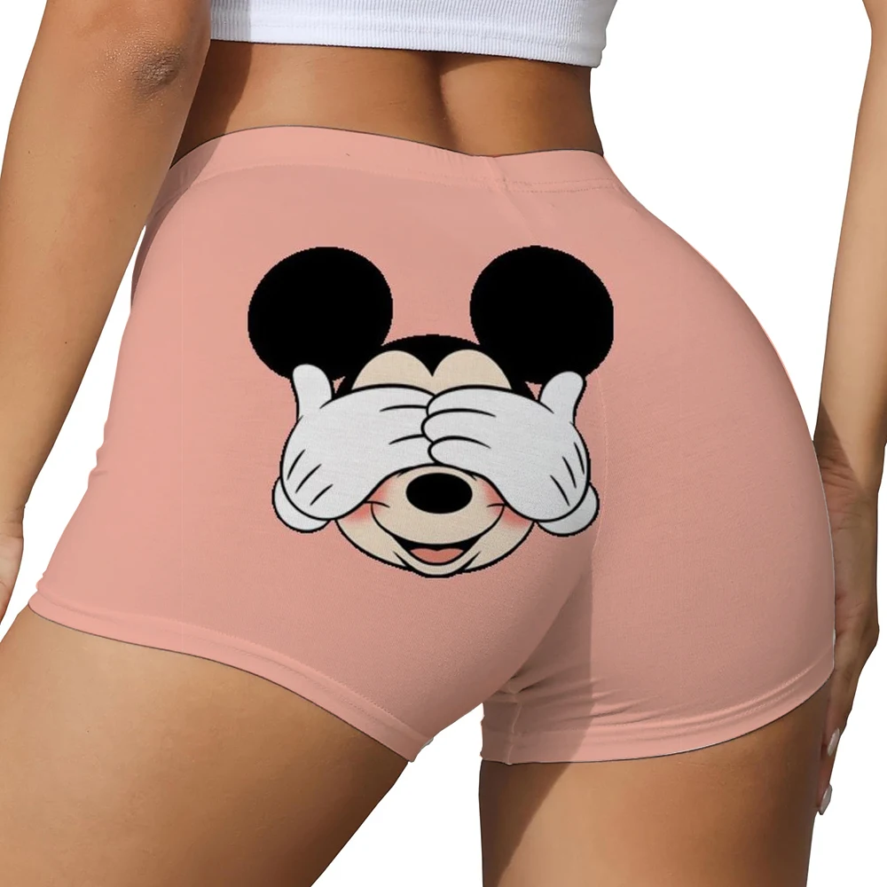 السيدات اللياقة البدنية اليوغا رفع السراويل ميكي ماوس ميني حرف العسل الخوخ الورك السراويل بعقب اللياقة البدنية الرياضية طماق