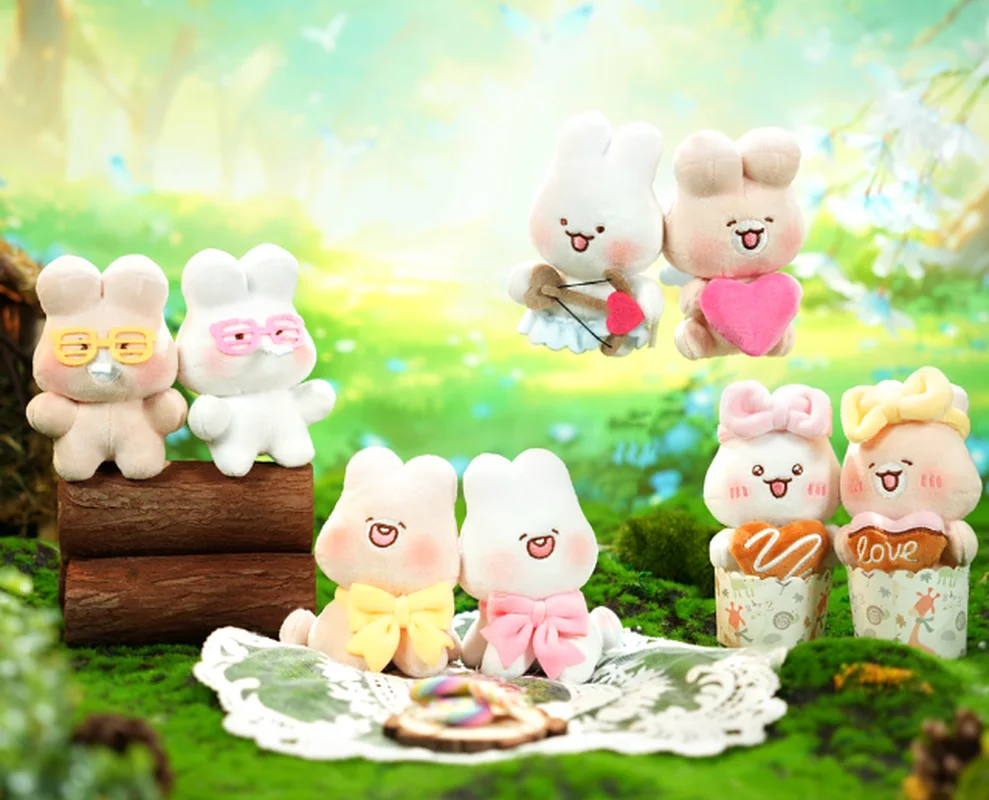 

Плюшевая игрушка-сюрприз Dumia X Shuya Cream Puff Bunny из серии Joyful, милая кукла с магнитным креплением для подвешивания, украшение для сумки, подарок для детей