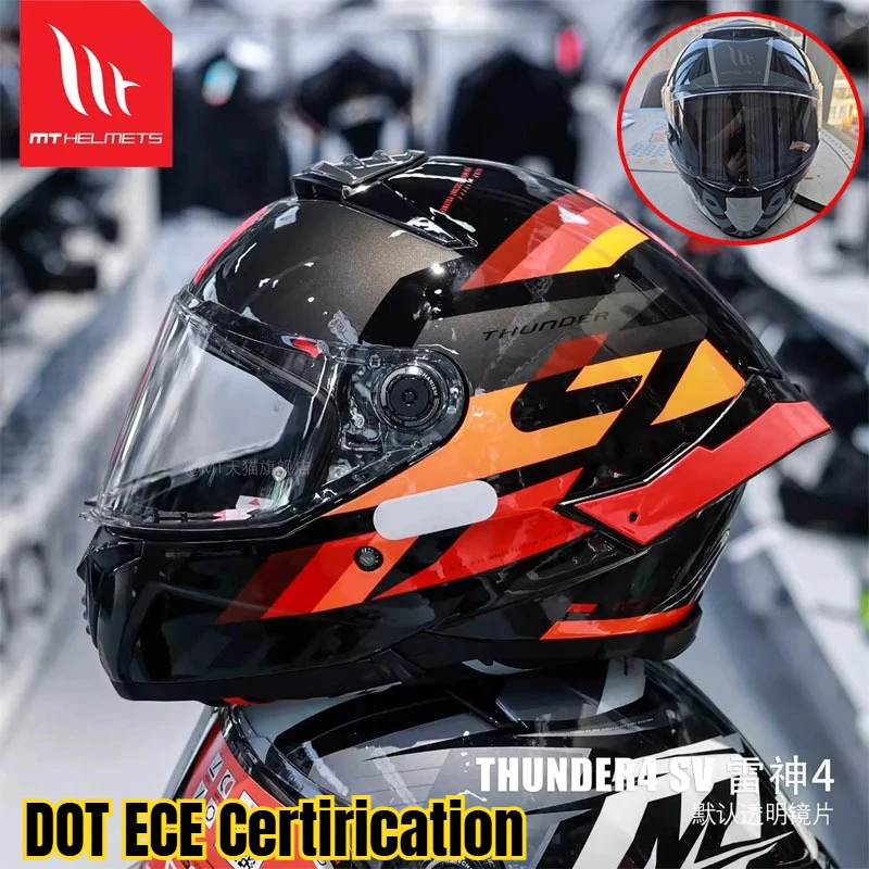 DOT ECE Certirication MT Thunder 4 SV Motorcycle Helmet Professional Track Racing Helmet Motorcycle Equipment Capacete