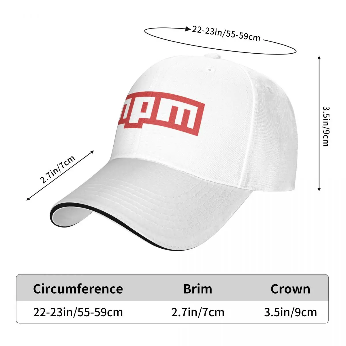 Npm Node Programmering Sticker Baseballpet Golf Wear Cosplay Jongen Kind Vrouwen