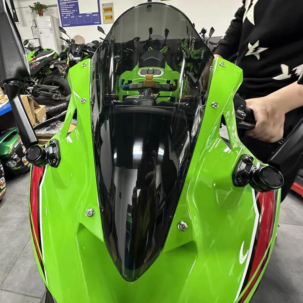 

ZX4R Windscreen Moto Race Wind Deflector For Kawasaki ZX 4R ZX-4R ZX-4RR 2023 2024 ZX4RR Windshield Fairing Double Bubble Screen